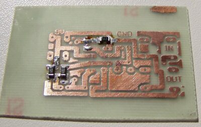 The board with some components
