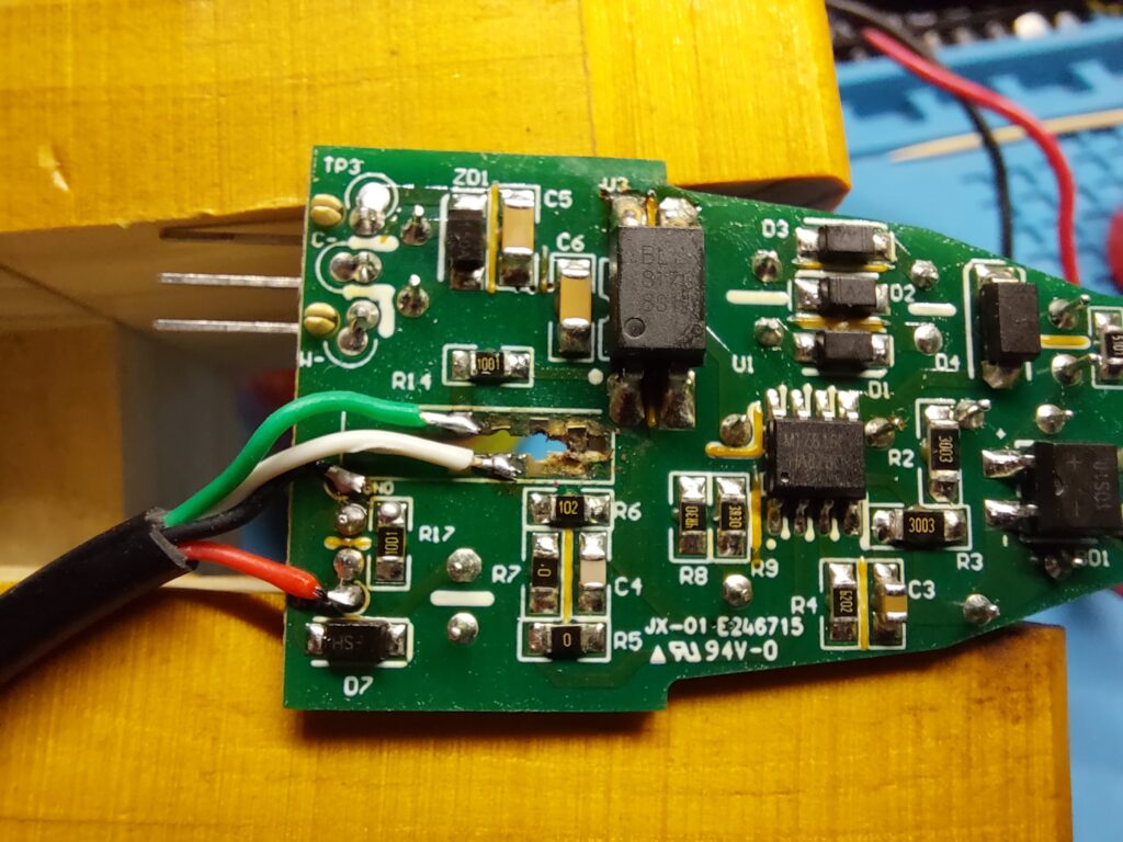 Mainboard with external wires